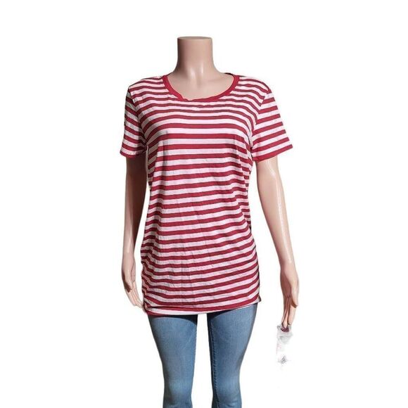 Bundle 2 Crew neck striped short sleeve tee t-shirt M - Picture 6 of 7